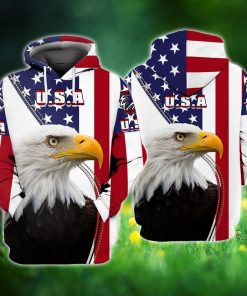 Bald Eagle Usa Flag 3d Print T Shirt, Hoodie, Zip And Sweatshirt