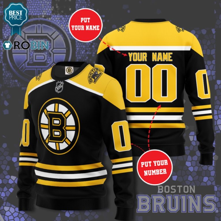 Boston Bruins Personalized 3D Full Printed Sweater