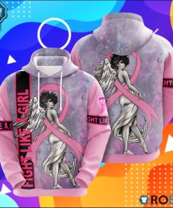 Breast Cancer Awareness Fight Like A Girl 3D Print Hoodie