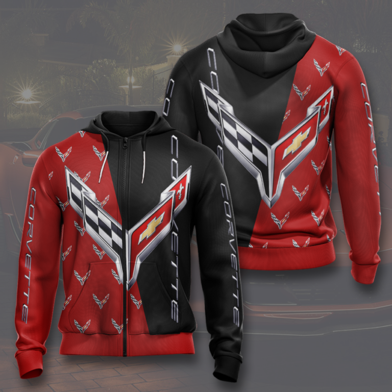 Chevrolet Corvette All Over Printed Hoodie and Zip Up