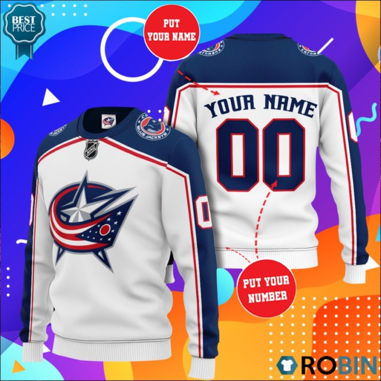 Columbus Blue Jackets Personalized All Over Print Sweater