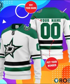 Dallas Stars Personalized All Over Print Sweater Dallas Stars Personalized All Over Print Sweater