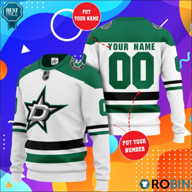 Dallas Stars Personalized All Over Print Sweater