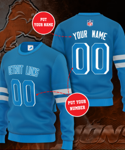 Detroit Lions Personalized All Over Print Sweater Detroit Lions Personalized All Over Print Sweater
