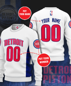Detroit Pistons Personalized All Over Print Sweater Detroit Pistons Personalized All Over Print Sweater