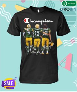 Green Bay Packers Champion Favre Starr Rodgers Signature T Shirt