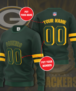 Green Bay Packers Personalized All Over Print Sweater Green Bay Packers Personalized All Over Print Sweater