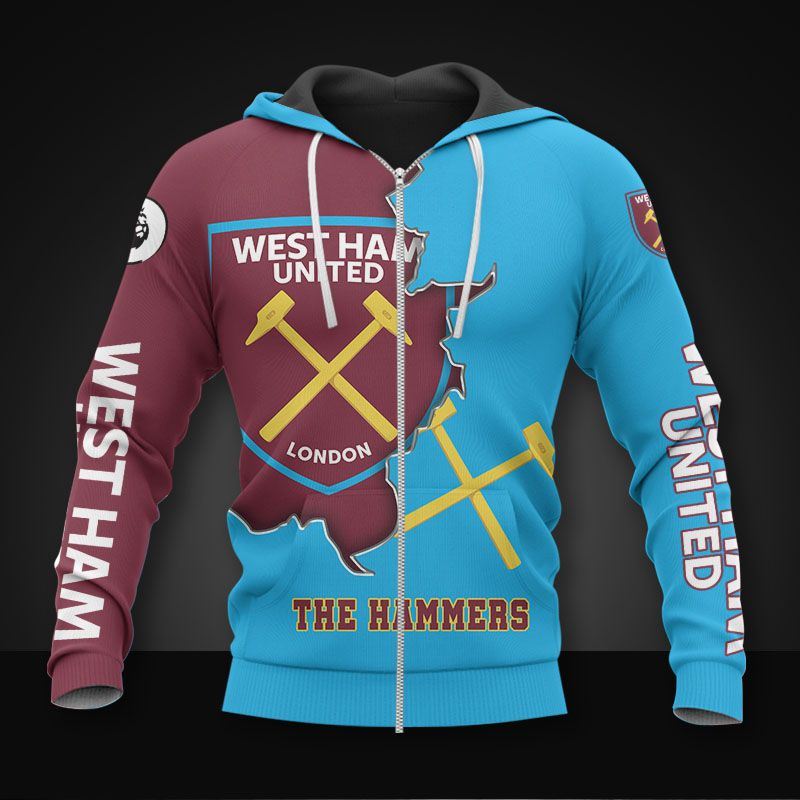 West Ham United FC 3D Print Hoodie, T Shirt, Bomber RobinPlaceFabrics