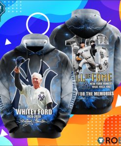 Hall Of Fame 16 Year Whitey Ford 1928 2020 Thank You For The Memories 3D Print Hoodie Hall Of Fame 16 Year Whitey Ford 1928 2020 Thank You For The Memories 3D Print Hoodie