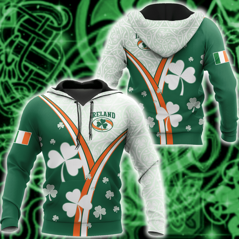 Irish St.patrick Ireland 3d Hoodie, T Shirt