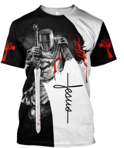 Knight Of Christ Jesus 3D Full Print T Shirt, Hoodie