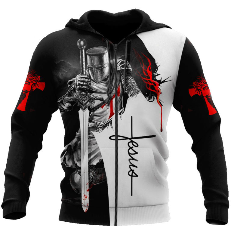 Knight Of Christ Jesus 3D Full Print T Shirt, Hoodie