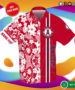 Los Angeles Angels Personalized 3d Printed Hawaiian Shirt