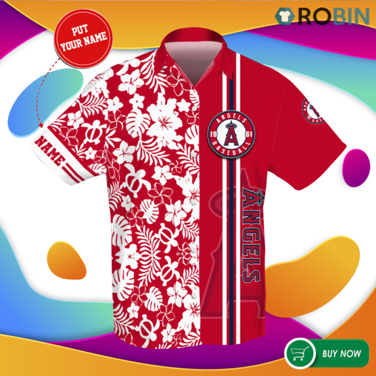 Los Angeles Angels Personalized 3d Printed Hawaiian Shirt