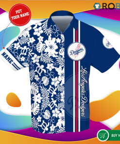 Los Angeles Dodgers Personalized 3d Printed Hawaiian Shirt