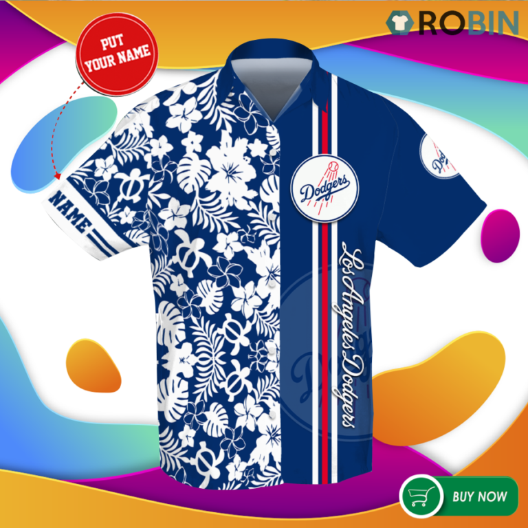 Los Angeles Dodgers Personalized 3d Printed Hawaiian Shirt