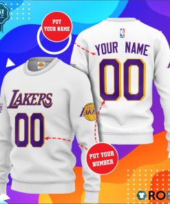 Los Angeles Lakers Personalized All Over Print Sweater