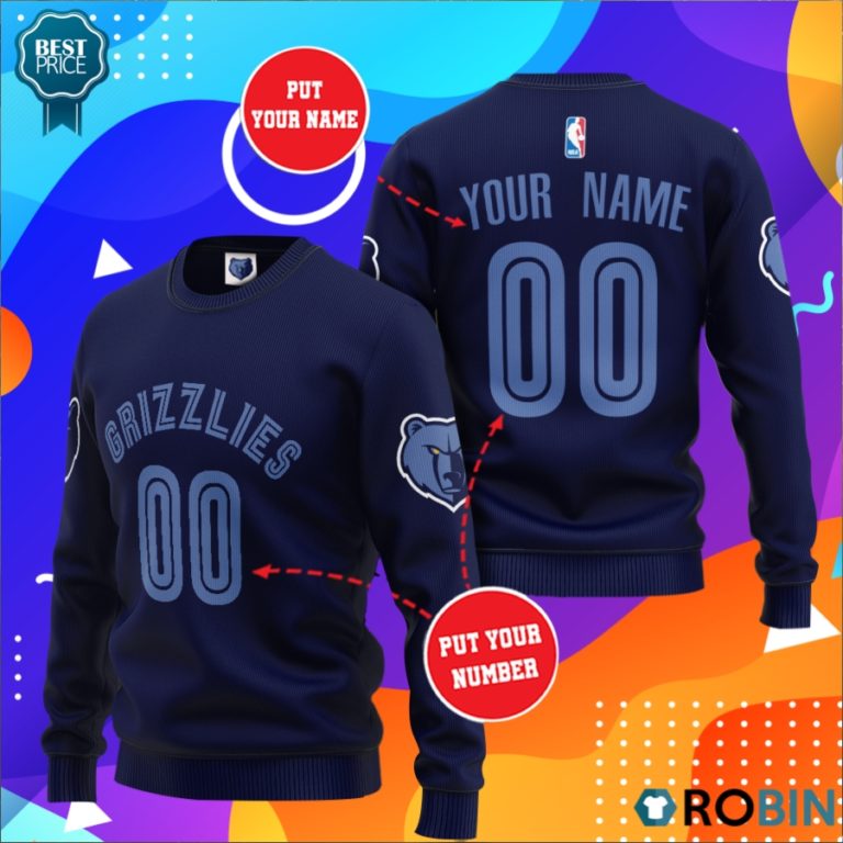 Memphis Grizzlies Basketball Team Personalized All Over Print Sweater