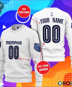 Memphis Grizzlies Personalized All Over Print Sweater