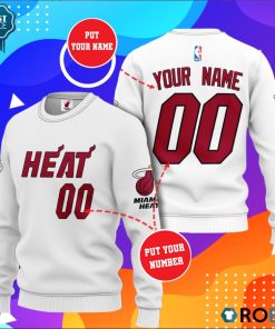 Miami Heat Personalized All Over Print Sweater Miami Heat Personalized All Over Print Sweater