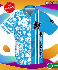 Miami Marlins Personalized 3d Printed Hawaiian Shirt Miami Marlins Personalized 3d Printed Hawaiian Shirt