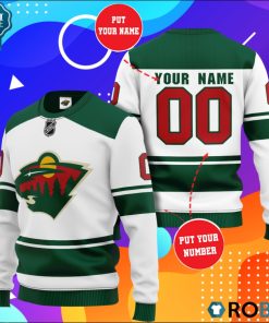Minnesota Wild Personalized All Over Print Sweater Minnesota Wild Personalized All Over Print Sweater