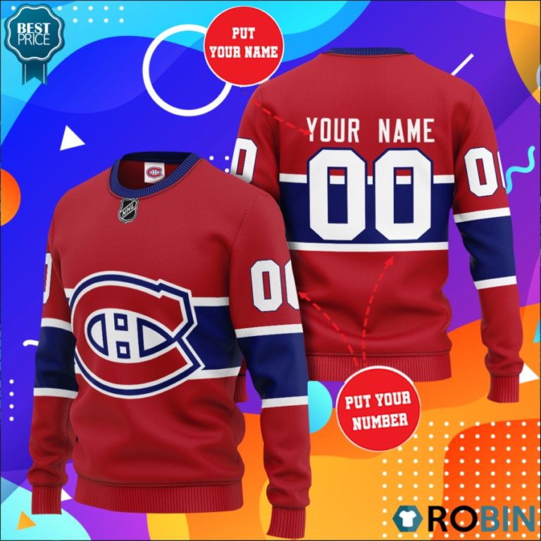 Montréal Canadiens Personalized All Over Print Sweater