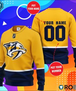 Nashville Predators Personalized All Over Print Sweater