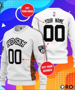 Nba Brooklyn Nets Personalized All Over Print Sweater