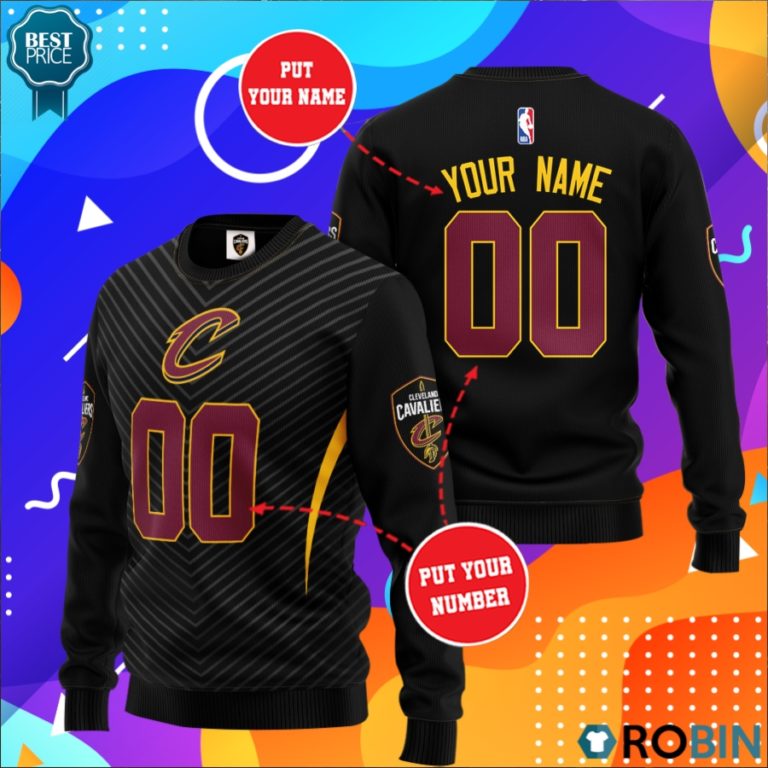 Nba Cleveland Cavaliers Personalized All Over Print Sweater