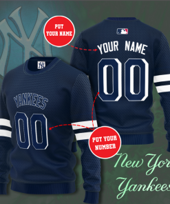 New York Yankees Personalized All Over Print Sweater