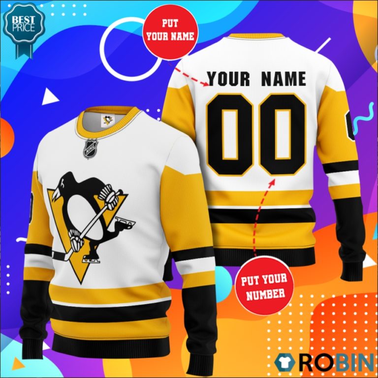 Nhl Pittsburgh Penguins Personalized All Over Print Sweater