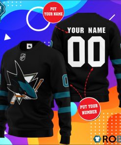Nhl San Jose Sharks Personalized All Over Print Sweater