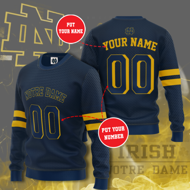 Notre Dame Fighting Irish Personalized All Over Print Sweater