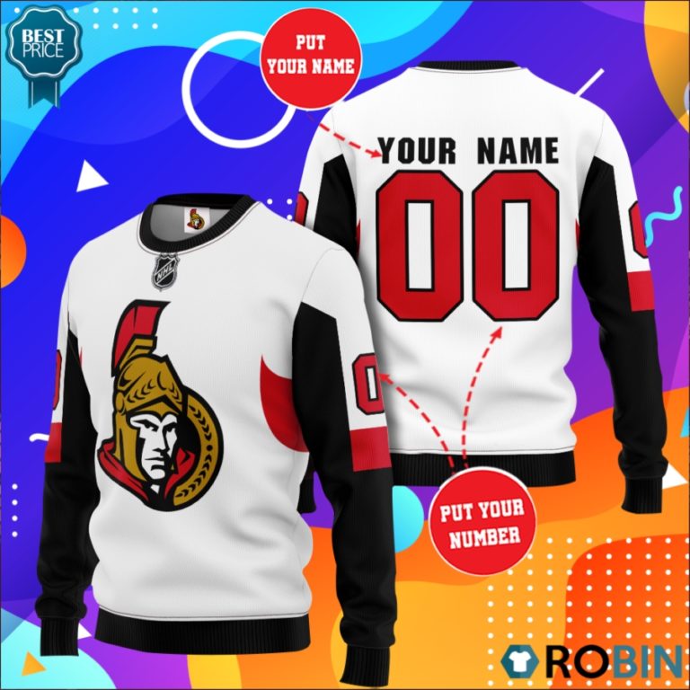 Ottawa Senators Hockey Team Personalized All Over Print Sweater