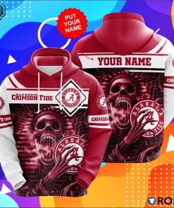 Personalized Alabama Crimson Tide Skull 3D Print Hoodie