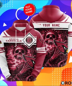 Personalized Arizona Cardinals Skull 3D Print Hoodie