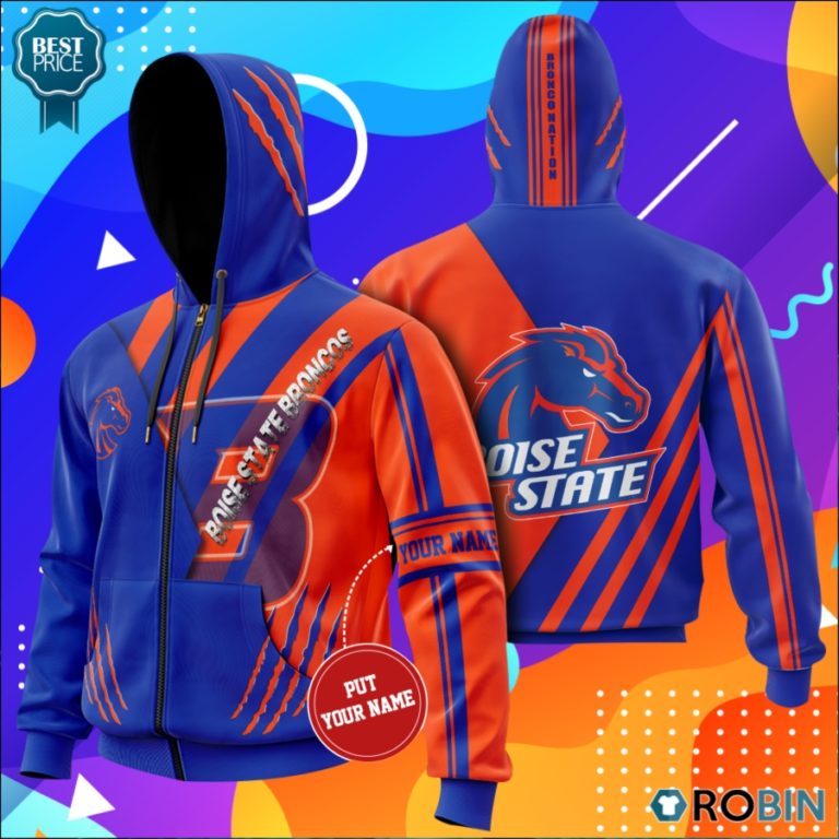 Personalized Boise State Broncos Bronco Nation All Over Printed Hoodie and Zip Up