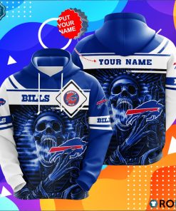 Personalized Buffalo Bills Skull 3D Print Hoodie