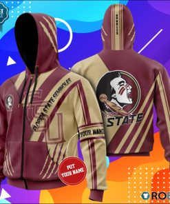Personalized Florida State Seminoles Go Noles All Over Printed Hoodie and Zip Up