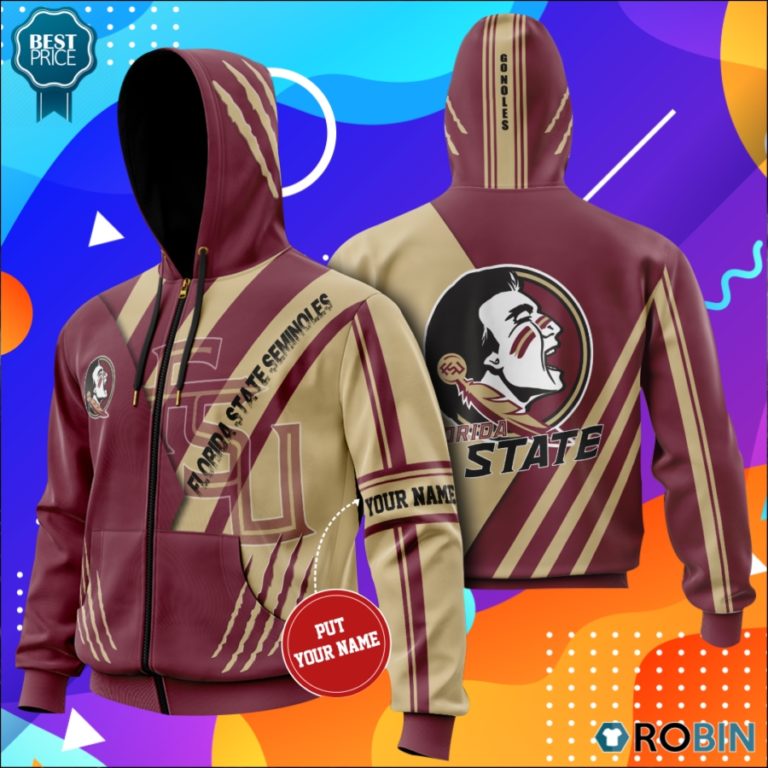 Personalized Florida State Seminoles Go Noles All Over Printed Hoodie and Zip Up