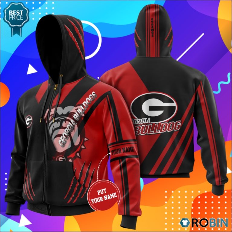 Personalized Georgia Bulldogs Go Dawgs All Over Printed Hoodie and Zip Up