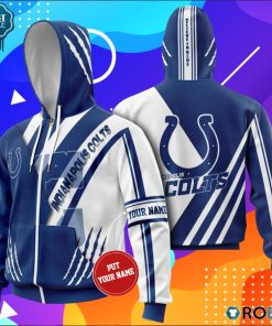 Personalized Indianapolis Colts Nfl Believe In Blue All Over Printed Hoodie and Zip Up