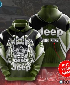 Personalized Jeep Skull 3D Print Hoodie