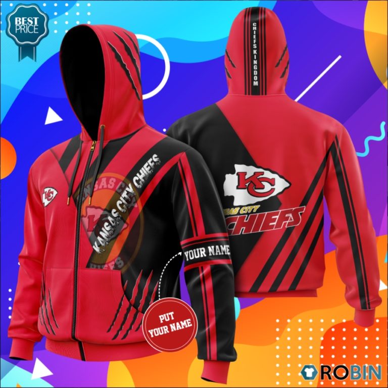 Personalized Kansas City Chiefs Chiefs Kingdom All Over Printed Hoodie and Zip Up