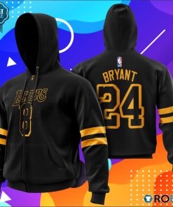 Personalized Kobe Bryant 24 Los Angeles Lakers 8 All Over Printed Hoodie and Zip Up