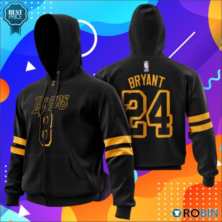 Personalized Kobe Bryant 24 Los Angeles Lakers 8 All Over Printed Hoodie and Zip Up