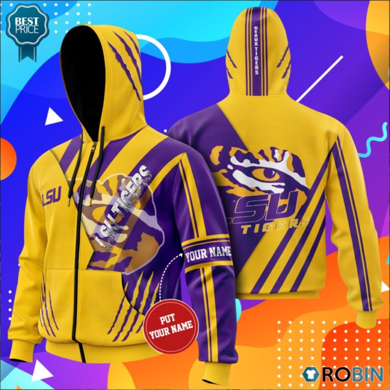Personalized Lsu Tigers Geaux Tigers All Over Printed Hoodie and Zip Up