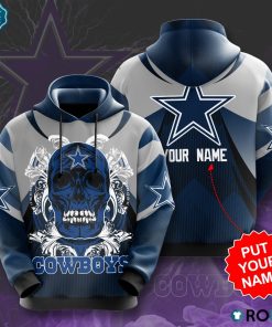 Personalized  NFL Dallas Cowboys Skull 3D Print Hoodie