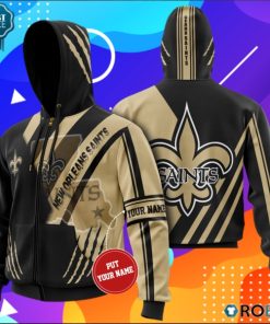Personalized New Orleans Saints All Over Printed Hoodie and Zip Up